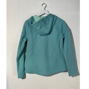 Spyder Cara Full Zip Jacket Womens Medium Aqua Hooded Fleece Lined Stretch